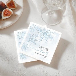 Servilleta De Papel Nieve en amor Invierno Snowflake Bridal Shower