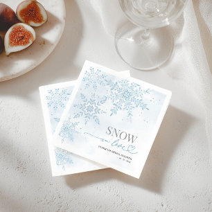Servilleta De Papel Nieve en amor Invierno Snowflake Bridal Shower