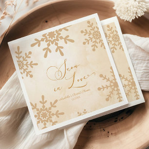 Servilleta De Papel Nieve En Amor Invierno Wonderland Bridal Shower