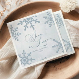 Servilleta De Papel Nieve En Amor Invierno Wonderland Bridal Shower
