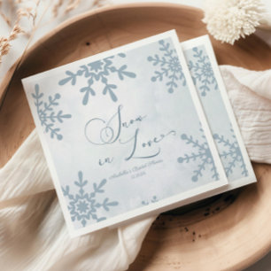 Servilleta De Papel Nieve En Amor Invierno Wonderland Bridal Shower