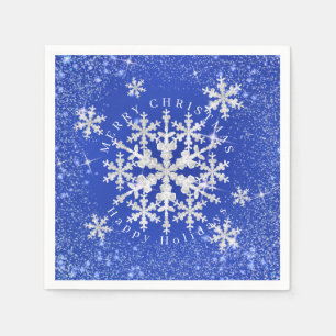 Servilleta De Papel Nieve en blanco azul