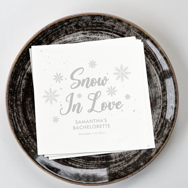 Servilleta De Papel Nieve enamorada Despedida de soltera de invierno S (Subido por el creador)