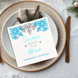 Servilleta De Papel Nieve Es Muy Divertido Ser Un Primer Cumpleaños De