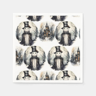 Servilleta De Papel Nieve gótica de invierno