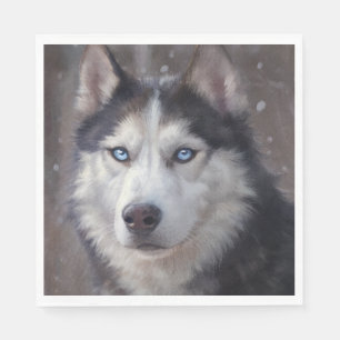 Servilleta De Papel Nieve Husky Siberian