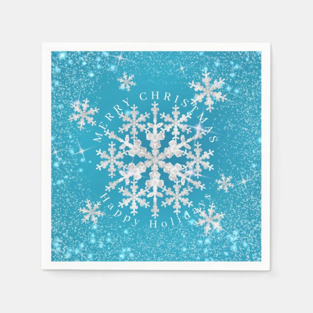Servilleta De Papel Nieve sobre Aqua White (Anverso)