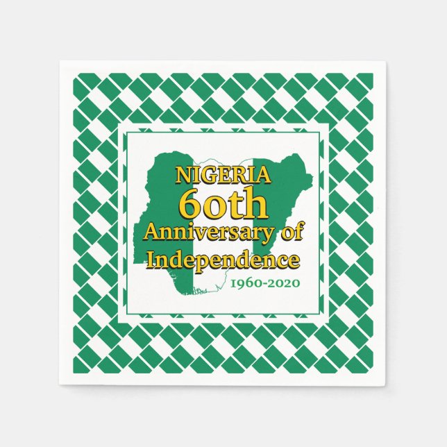 Servilleta De Papel NIGERIA 60 Aniversario de la Independencia | Niger (Anverso)