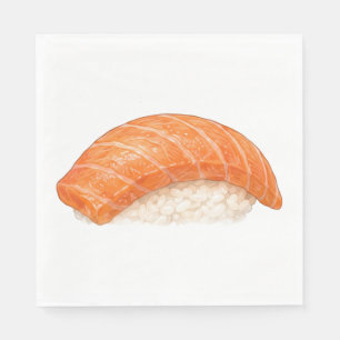 Servilleta De Papel Nigiri de Salmón Sushi Japonés para Foodies
