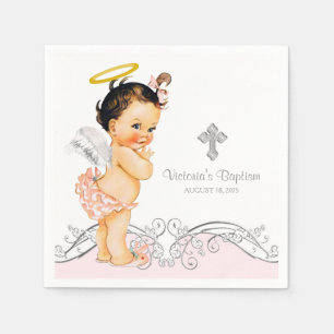 Servilleta De Papel Niña Ángel Bautizo Bautismo