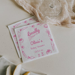 Servilleta De Papel Niña bebé de raza rosada crecida localmente