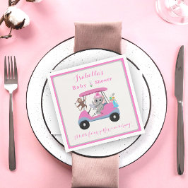 Servilleta De Papel Niña bebé Elefante de Golf y Ducha de Monos