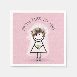 Servilleta De Papel Niña con zapatillas con puntos