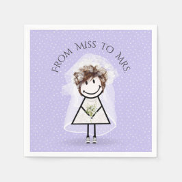 Servilleta De Papel Niña con zapatillas con puntos