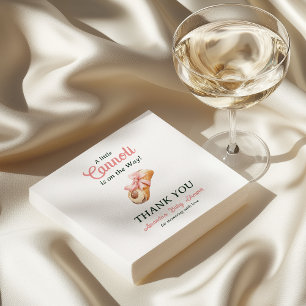 Servilleta De Papel Niña de lazo rosa Little Cannoli Baby Shower itali