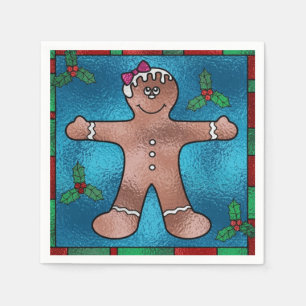 Servilleta De Papel Niña de pan de jengibre glaseado