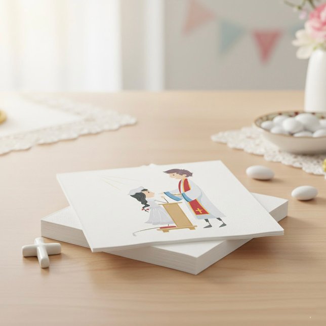 Servilleta De Papel Niña de Primera Comunión Católica (Subido por el creador)