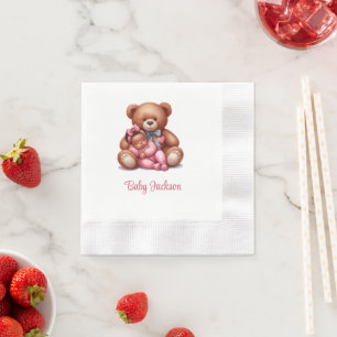 Servilleta De Papel Niña del oso de ensueño