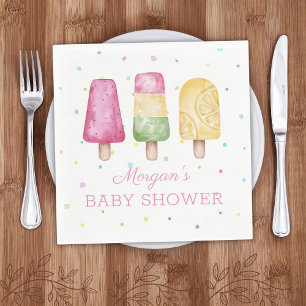 Servilleta De Papel Niña lista para nacer Fiesta de Bebé de Verano