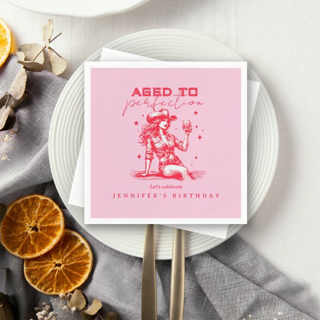 Servilleta De Papel Niña rosa de edad avanzada para fiesta de cumpleañ (Subido por el creador)