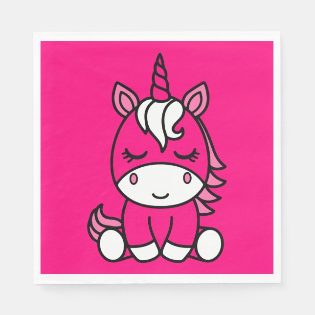 Servilleta De Papel Niñas Unicorn Pony (Anverso)