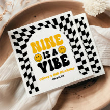 Nine Is A Vibe Retro Noveno Cumpleaños 9