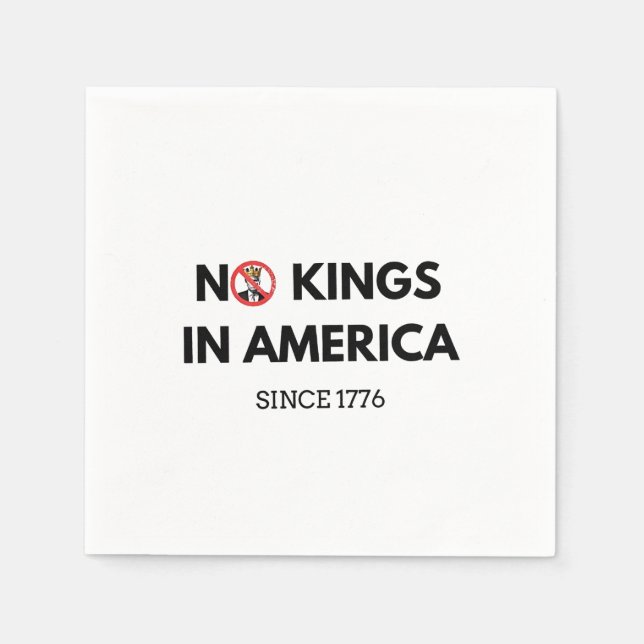 Servilleta De Papel Ningún Rey en Estados Unidos desde 1776 (Anverso)