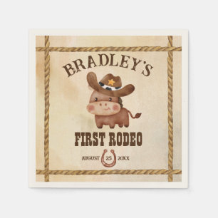 Servilleta De Papel Niñito vaquero lindo bebé caballo primero rollo