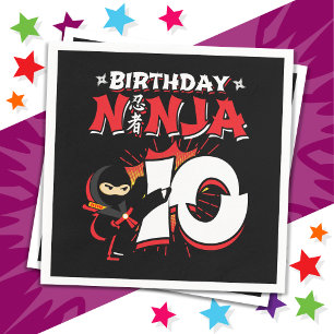 Servilleta De Papel Ninja, 10 años, estilo de un libro de historietas