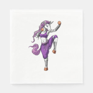 Servilleta De Papel Ninja Karate de Unicorn Kickboxing Muay Marcial Ta