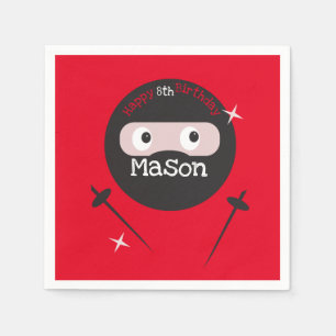 Servilleta De Papel Ninja Martial Arts Karate Boys Cumpleaños