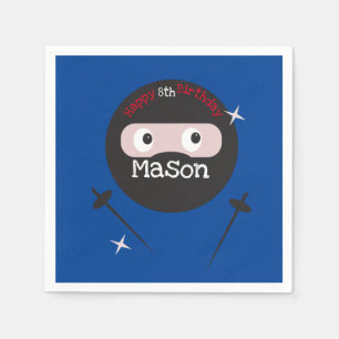 Servilleta De Papel Ninja Martial Arts Karate Boys Cumpleaños