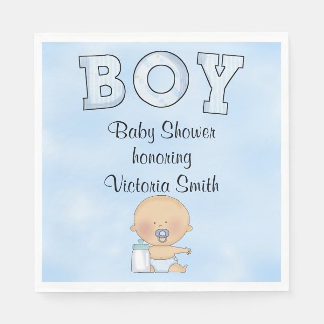 Servilleta De Papel Niño Baby Shower (Anverso)