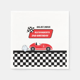 Servilleta De Papel Niño de carreras de carreras de carreras rojas ret