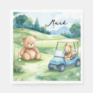Servilleta De Papel Niño de golf en green de putting
