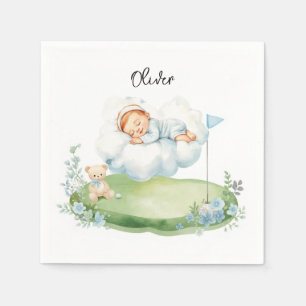 Servilleta De Papel Niño de golf en green de putting