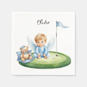 Servilleta De Papel Niño de golf en green de putting