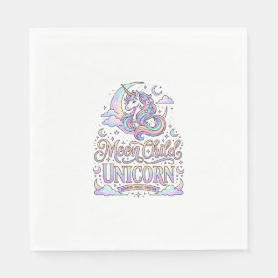 Servilleta De Papel Niño de la Luna Unicornio Diseño Original Zazzle_