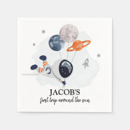 Servilleta De Papel Niño del Espacio Ultraterrestre 1er viaje alrededo