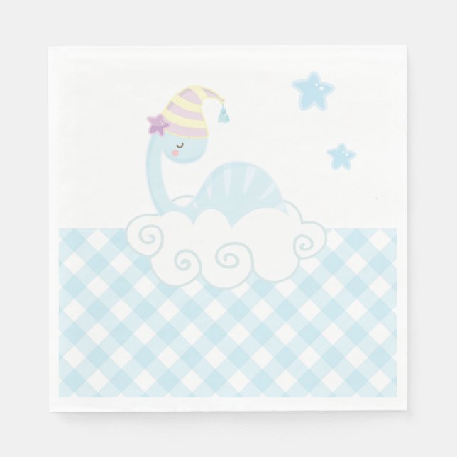 Servilleta De Papel Niño Dinosaurio durmiendo (Anverso)
