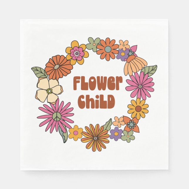 Servilleta De Papel Niño Flor (Anverso)