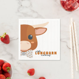 Servilleta De Papel Niño Longhorn Naranja quemado Baby Shower