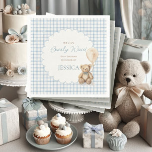 Servilleta De Papel Niño No Podemos Esperar Oso de Peluche Baby Shower