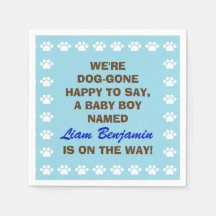 Niño Personalizado - Baby Shower Temático De Perro