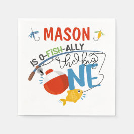 Servilleta De Papel Niño Pescando Las Grandes Toallas De Papel De Un C