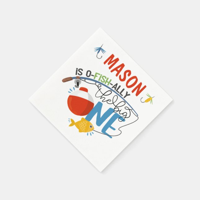 Servilleta De Papel Niño Pescando Las Grandes Toallas De Papel De Un C (Borde)