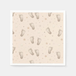 Servilleta De Papel Niño Pies Chica Ducha Beige