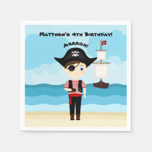 Servilleta De Papel Niño Pirata
