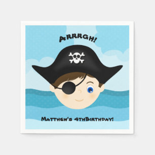 Servilleta De Papel Niño Pirata