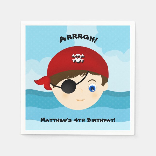 Servilleta De Papel Niño Pirata (Anverso)